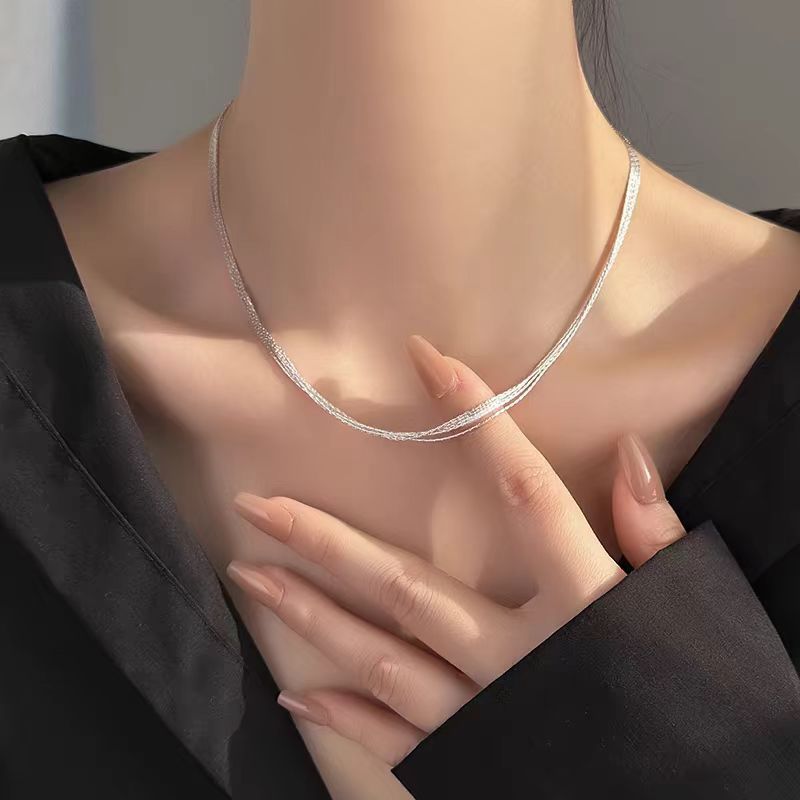 Multi-layer Small Snake Bone Necklace Simple Special-interest Design Cold Style Temperament Clavicle Chain